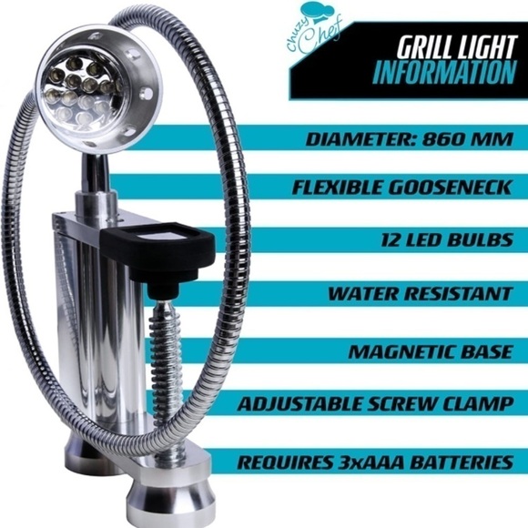 Brand New Magnetic BBQ LED Grill Light Adjustable Flexible Gooseneck Clamp - Picture 4 of 9